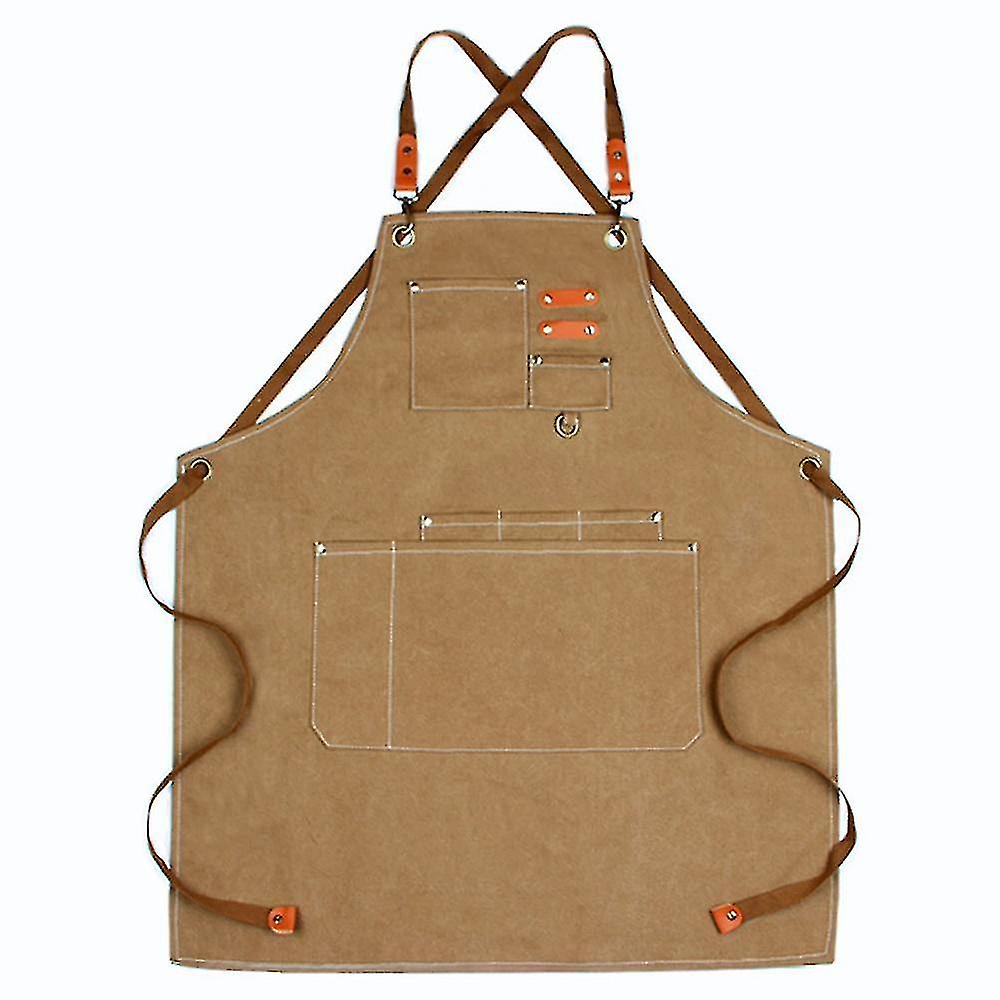 Split Apron With Adjustable Straps,chef Apron-cross Back Apron Canvas Apron Catering Bar Baking Apron