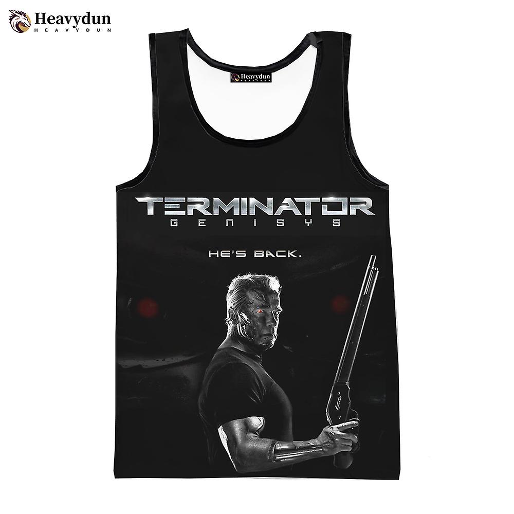 2023 Νέες καλοκαιρινές ταινίες μόδας Terminator Άνδρες Tank Tops Αμάνικο Άνοιξη Harajuku Προσωπικότητα 3D τυπωμένες μπλούζες ανδρικών ρούχων
