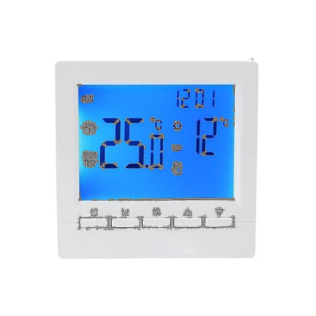 Thermostat With Backlight Lcd Screen Wall Room Heating Temperature Controller -blue Light