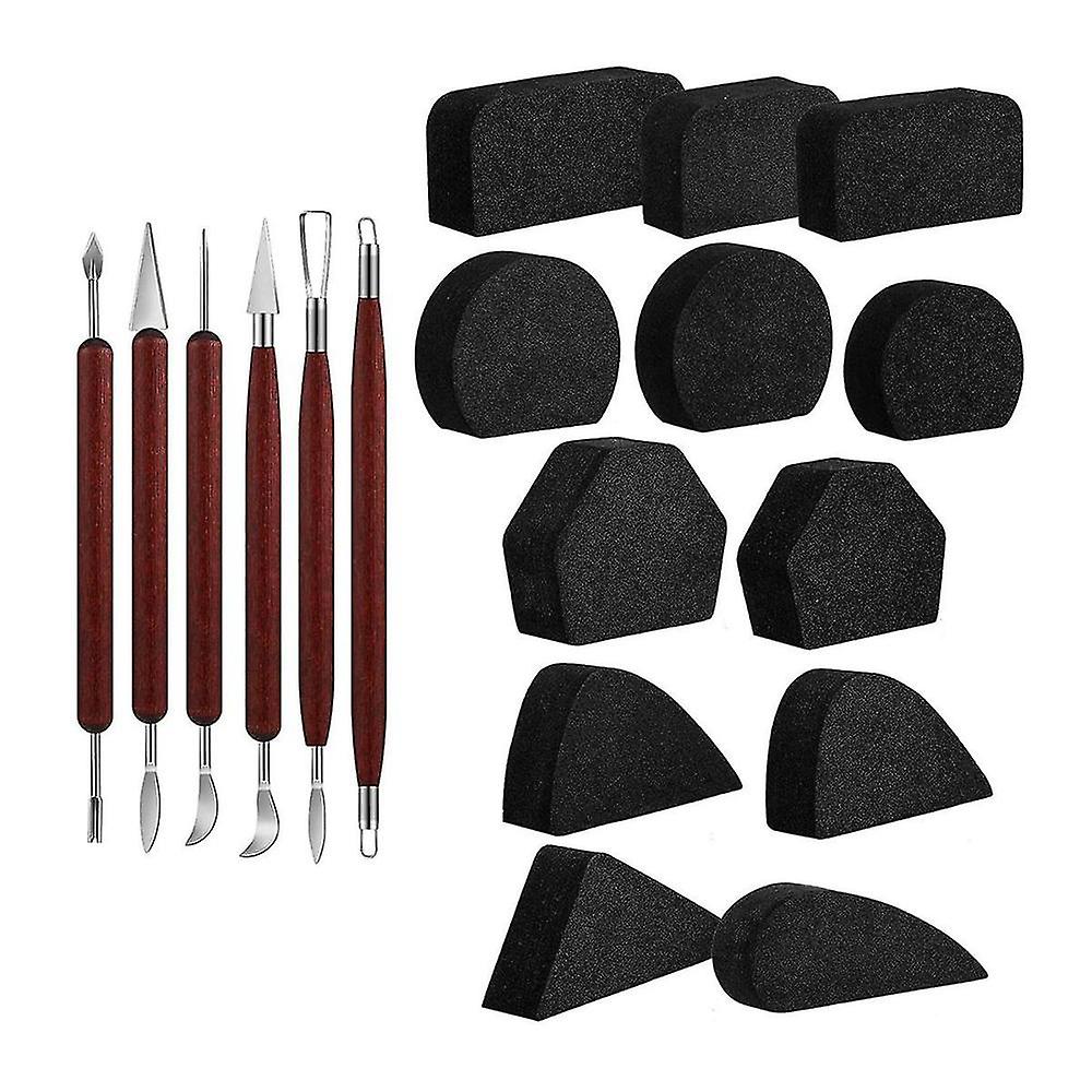 18 Pcs Pottery Mug Handle Tools And Sculpting Tool Set Includes 12 Ceramic Cup Handle Mold And 6 Cl