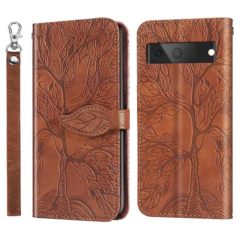 Wallet Case For Google Pixel 7 Premium PU Leather Flip Cover Life Tree