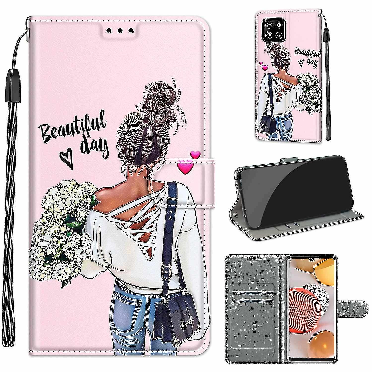 Compatible With Samsung Galaxy A42 5g Flower And Girl Mobile Case