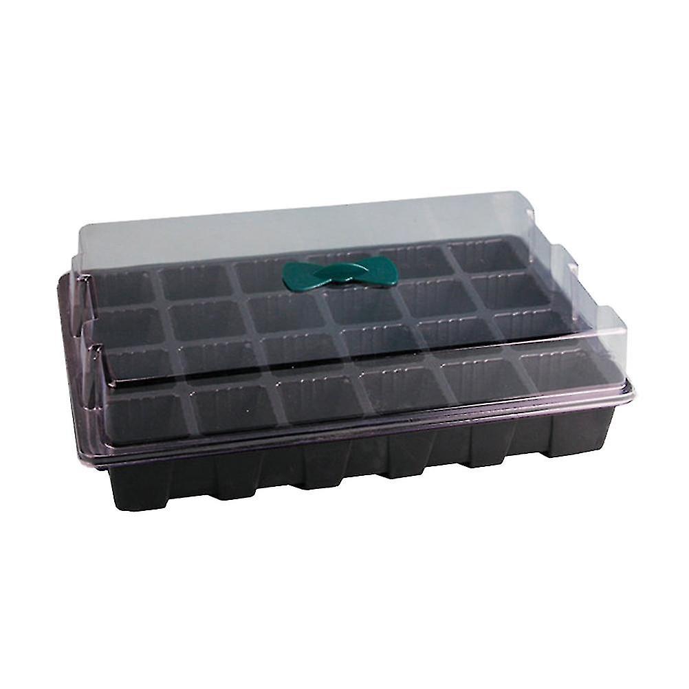24 Cell Greenhouse Seedling Tray Seedling Box with Lid Plant Growing Trays for Starter Germination Growth Seed