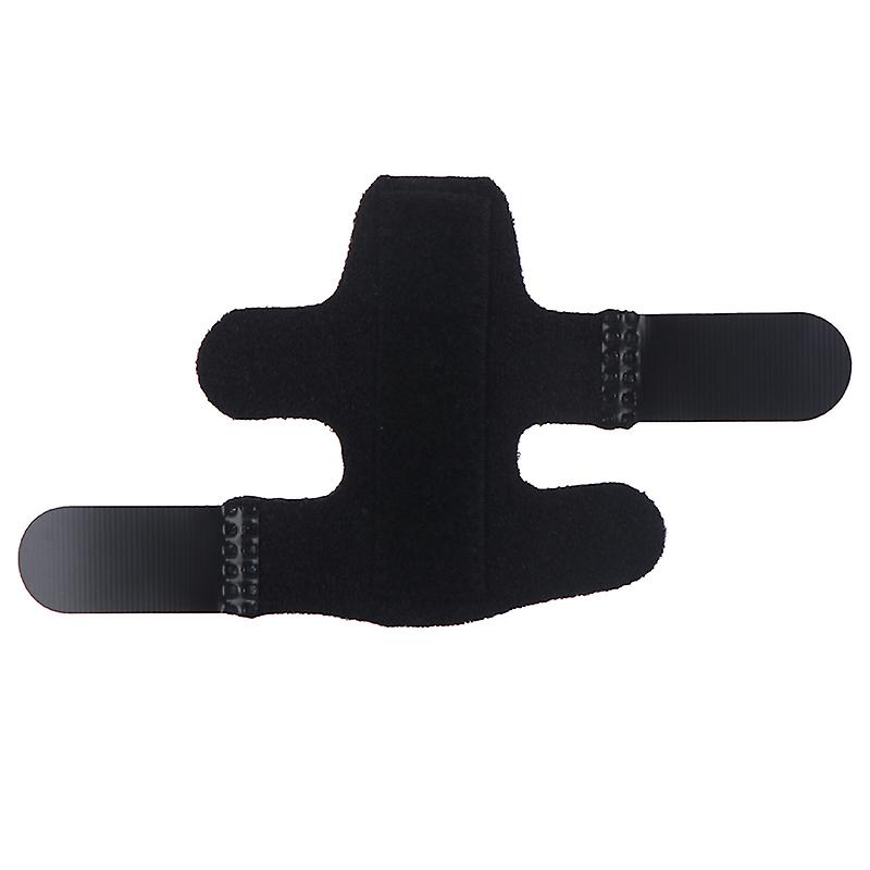 Aluminum Finger Splint Fracture Protection Brace Corrector Support With Bandage-black