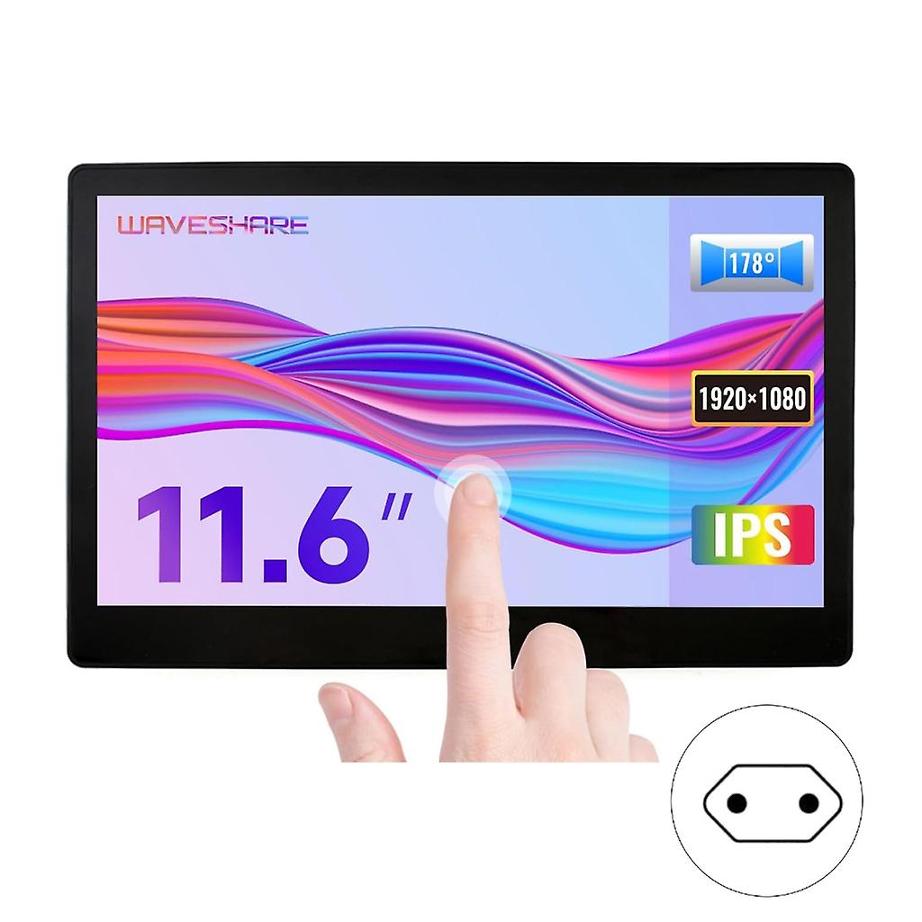 11.6 inch IPS Display for RaspberryPi4B 1920 x 1080 High Resolution Capacitive Touch Display Screen