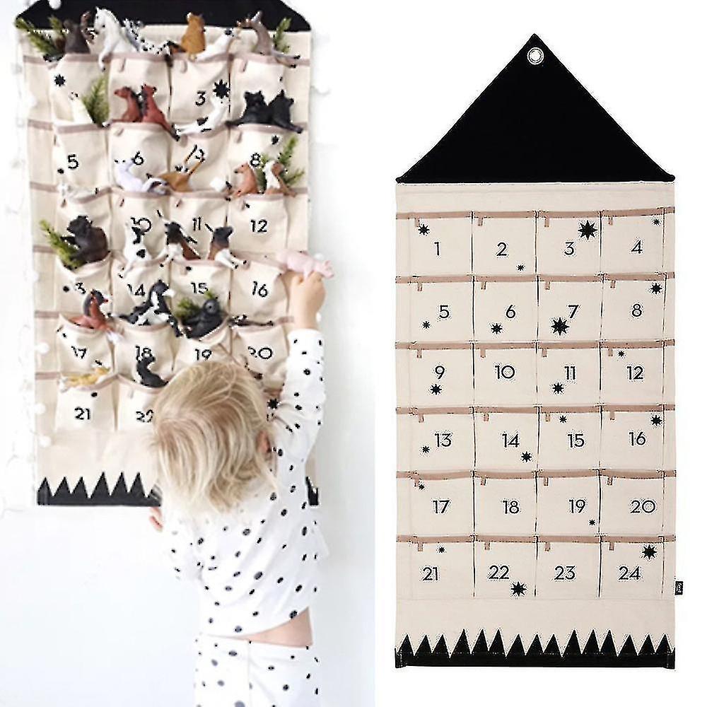 24 Advent Countdown Xmas Wiszące kieszenie