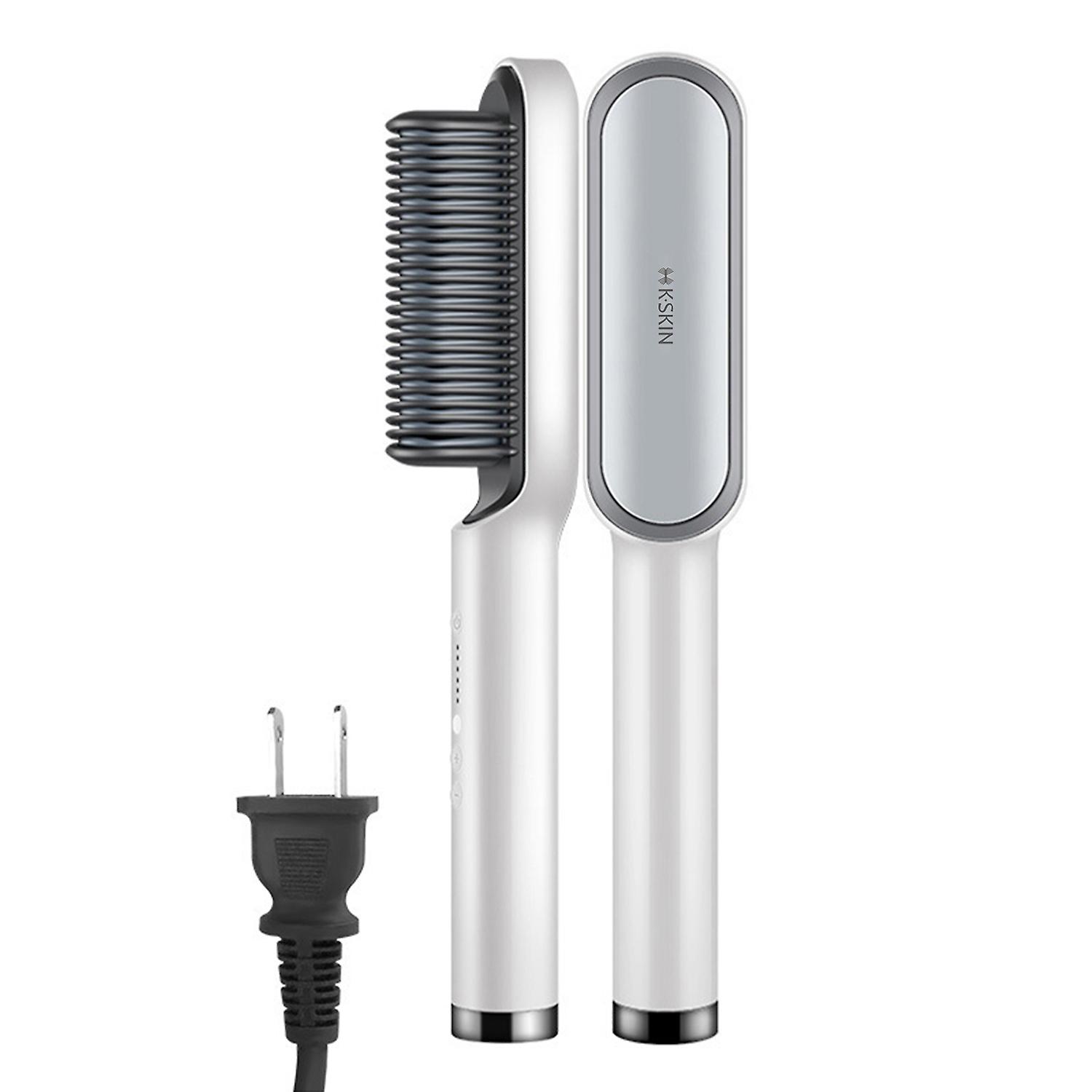 K· PEAU Lisseur à double usage Bigoudi Peigne à cheveux raides Fer à friser Température intelligente