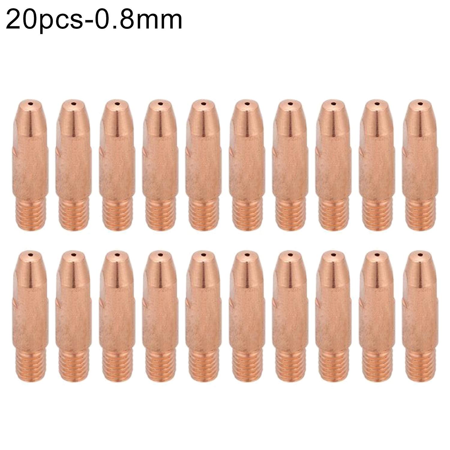 ZHOUBA 20Pcs 24KD 0.8/1/1.2mm Copper Contact Tips Welding Nozzles Machine Accessory