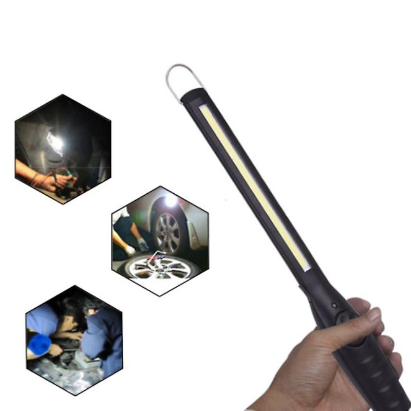 Portable COB Flashlight Worklight Rechargeable Inspection Lamp Magnetic Long Strip Light