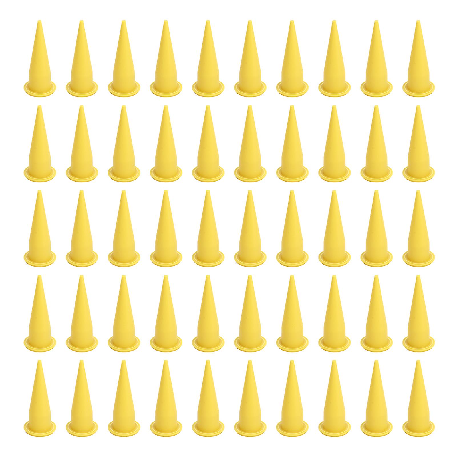 Risegun 【 50pcs 】 Joint Filling Nozzle Application Tool, Glass Glue Concentration Tool, Sealant, Soft Glue Nozzle, Beautiful Seamer
