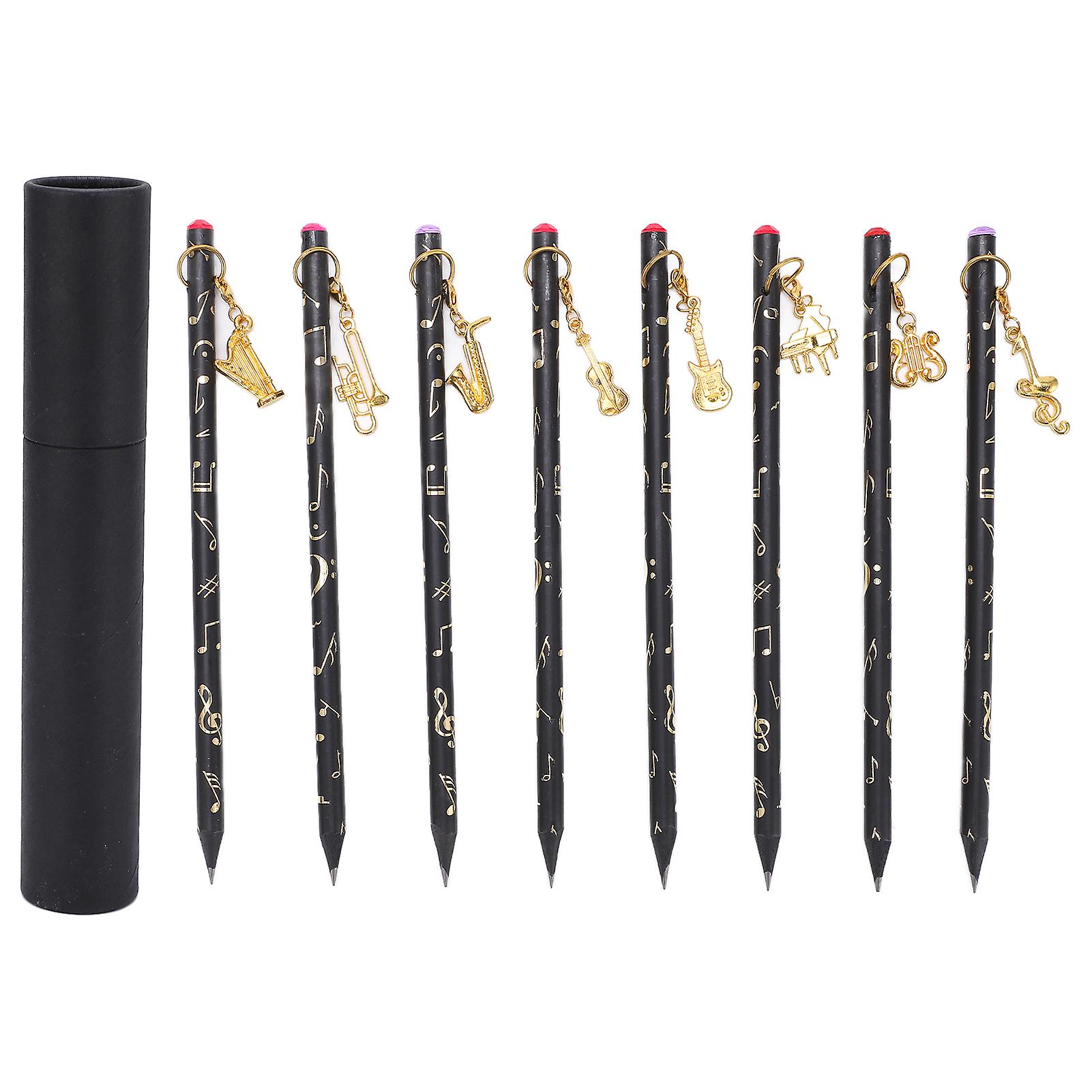 8 Piece Stationery Set with Music Pencils and Pendant for Painting and Writing