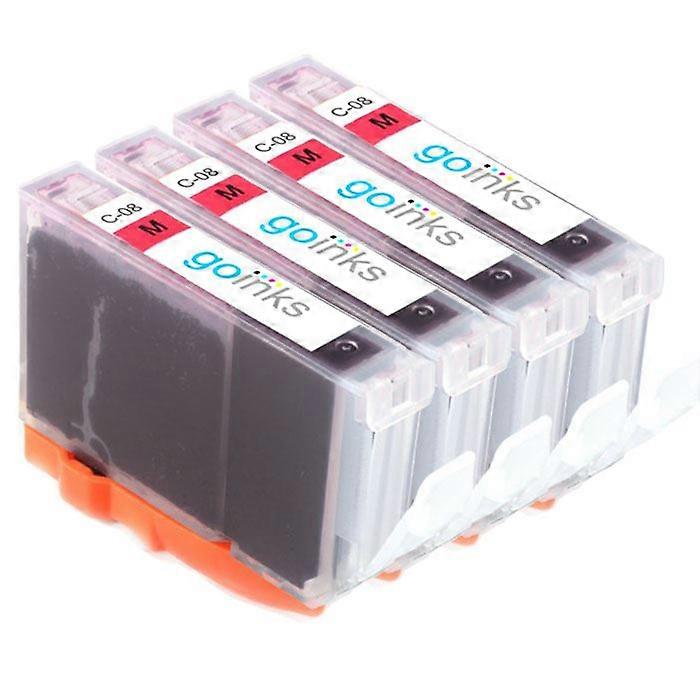 Go Inks Compatible CLI-8M Ink Cartridge Magenta, 4 Pack for Canon Pixma Printers