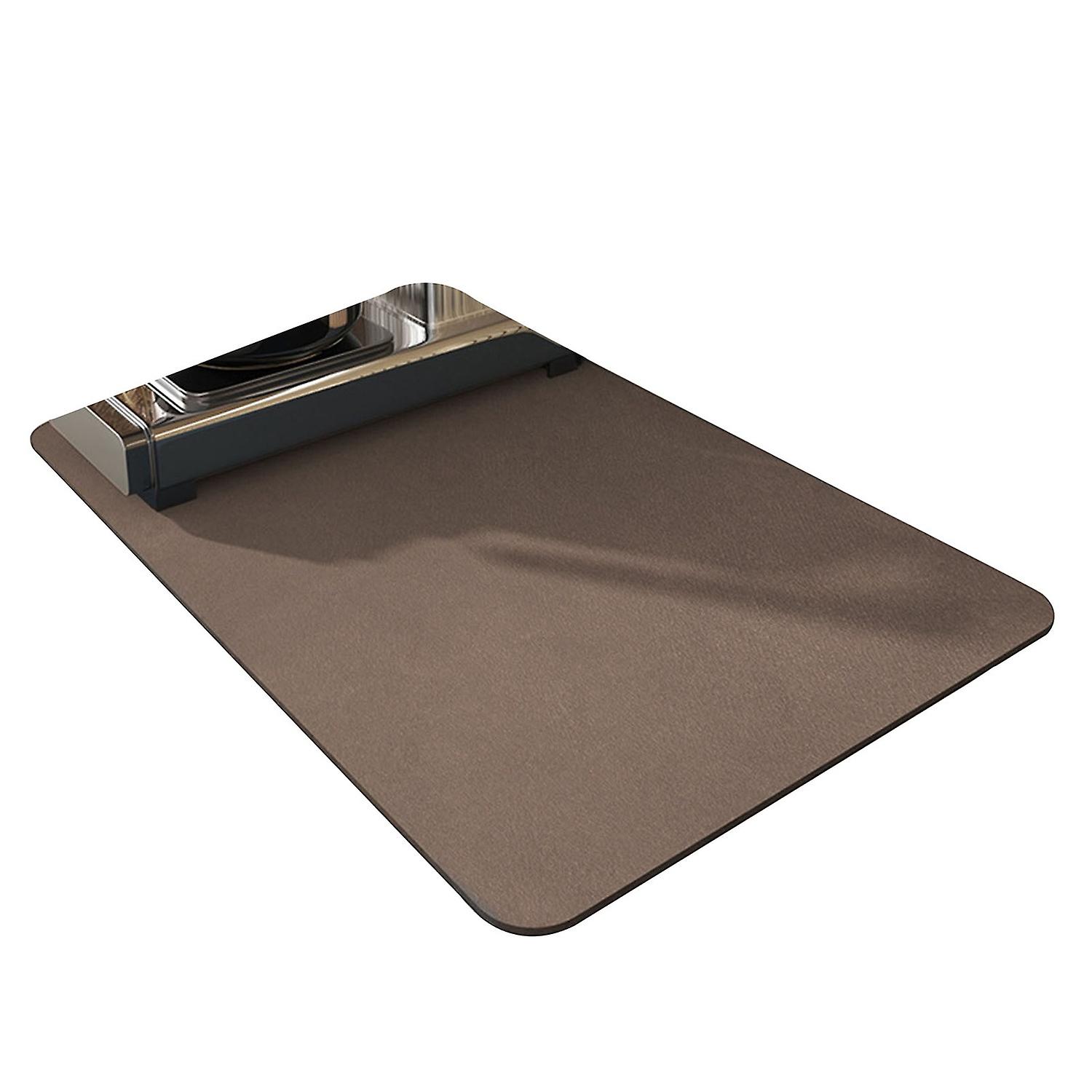 OuZhan Dish Drying Mat Super Absorbent Drying Mat Non-Slip Design Solid Color Extra-Large Kitchen