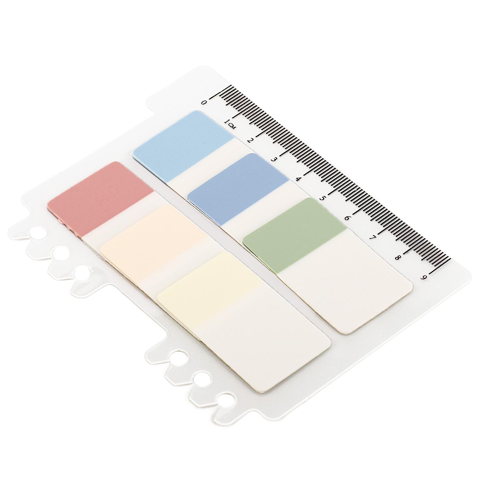 2 Sets Transparent Sticky Notes 6 Colors Morandi Waterproof Translucent PET Sticky Notes for File Classification Index Labels