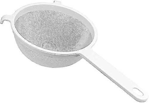 White plastic kitchen sieve 18 cm