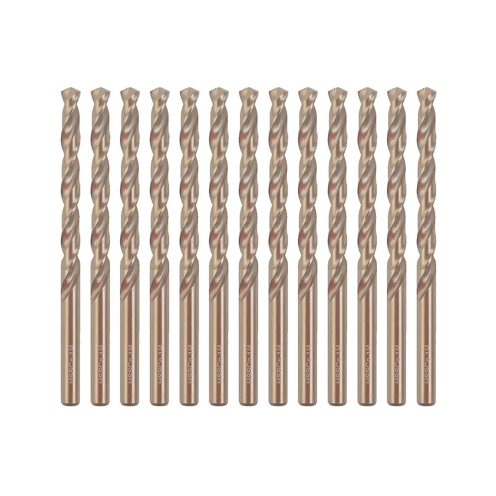 13 Pieces Twist Drill Bit Twist Straight Shank Drill Bit Set for Woodworking