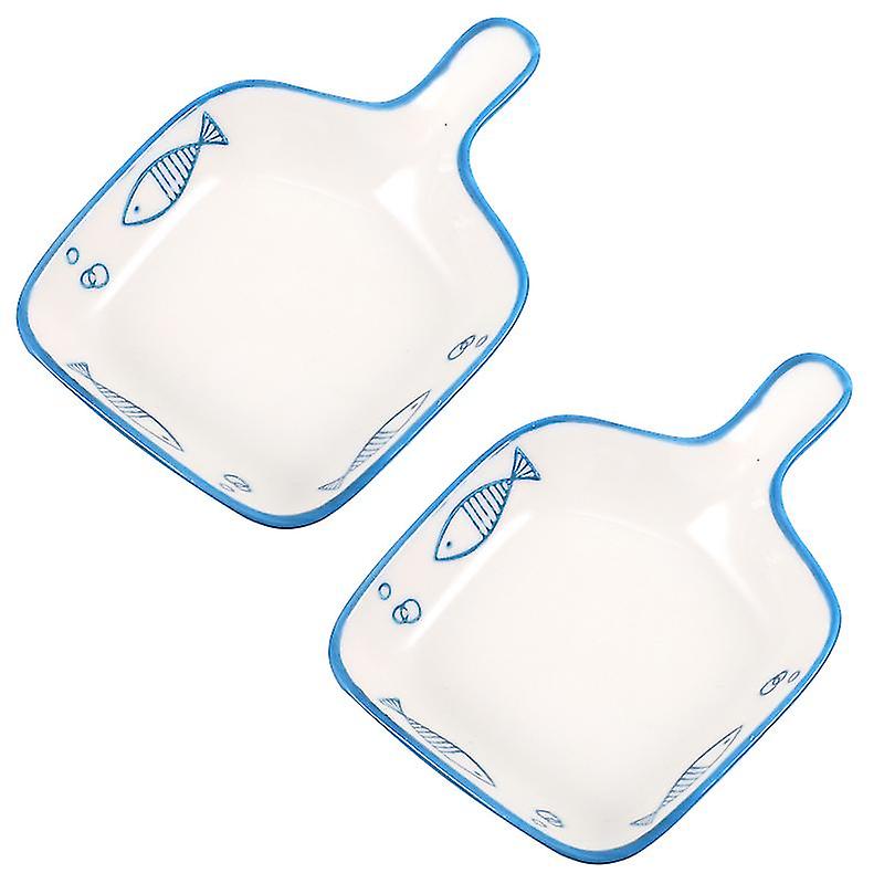 2pcs Ceramics Snack Saucer