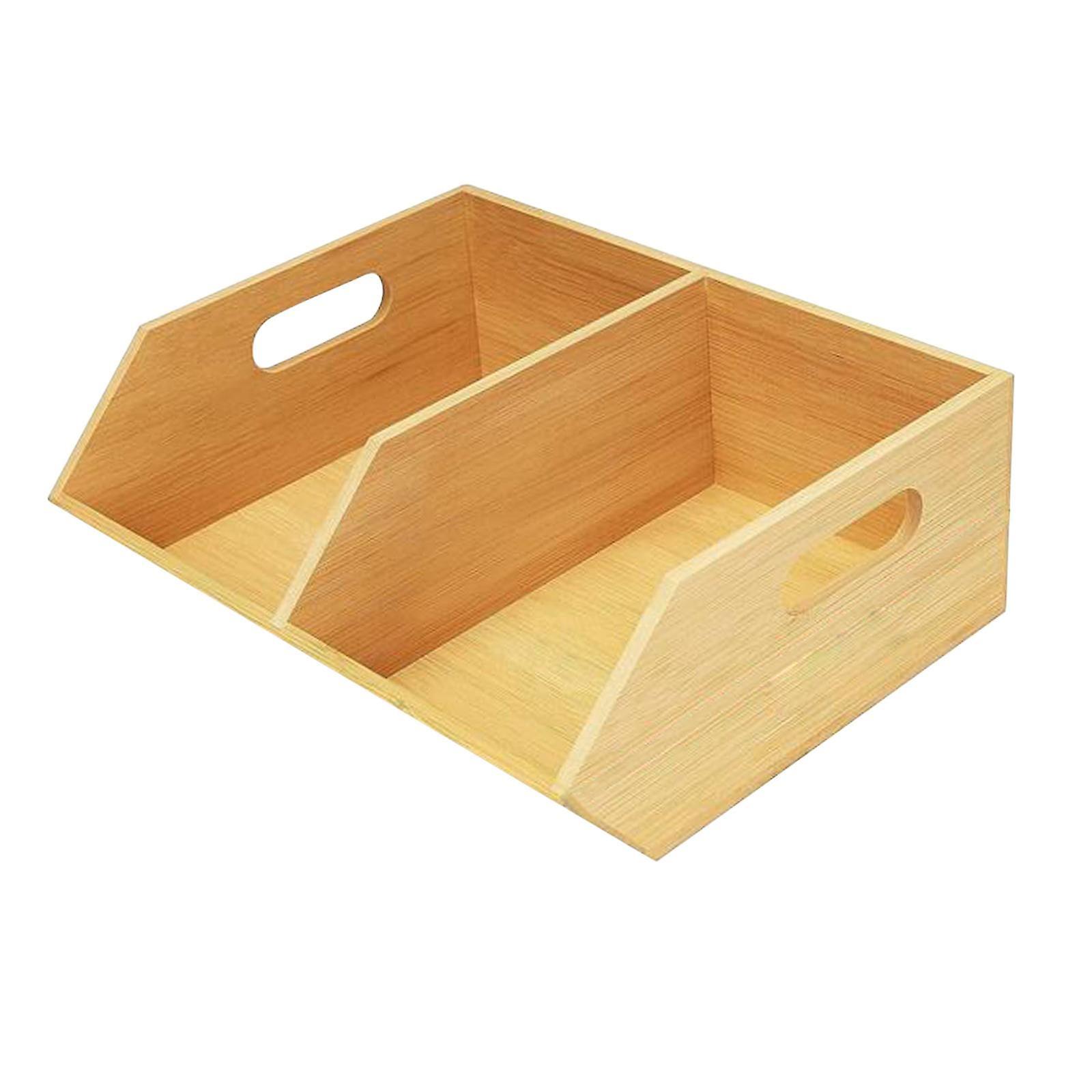 Fruit Vegetable Holder Rack Shelf Bamboo Storage Bin for Snack Potato Garlic