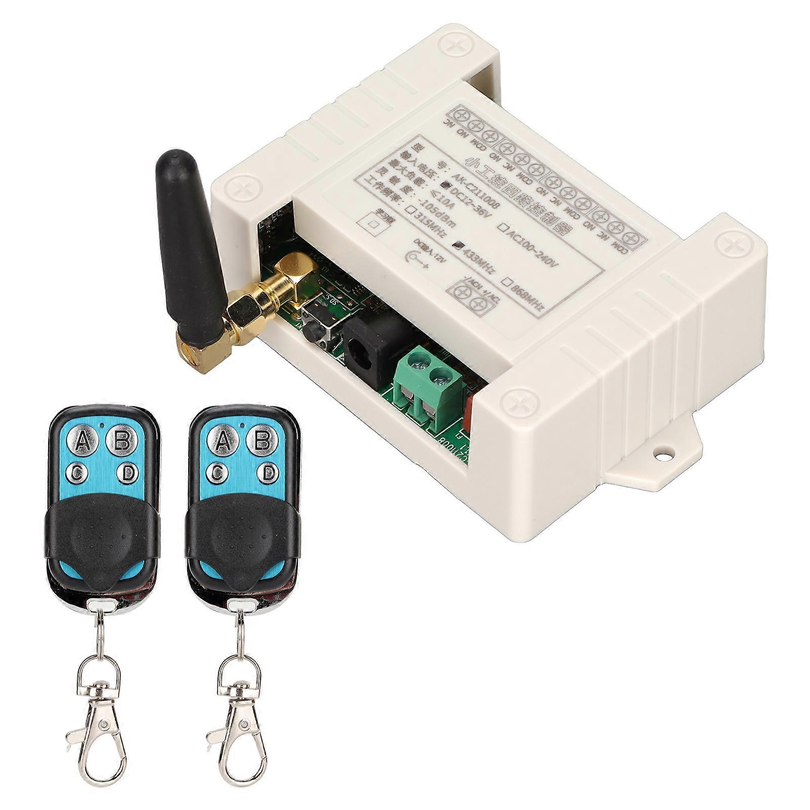 Remote Control Relay Switch 433mhz 4 Keys Single Channel Learning Wireless Remote Relay
