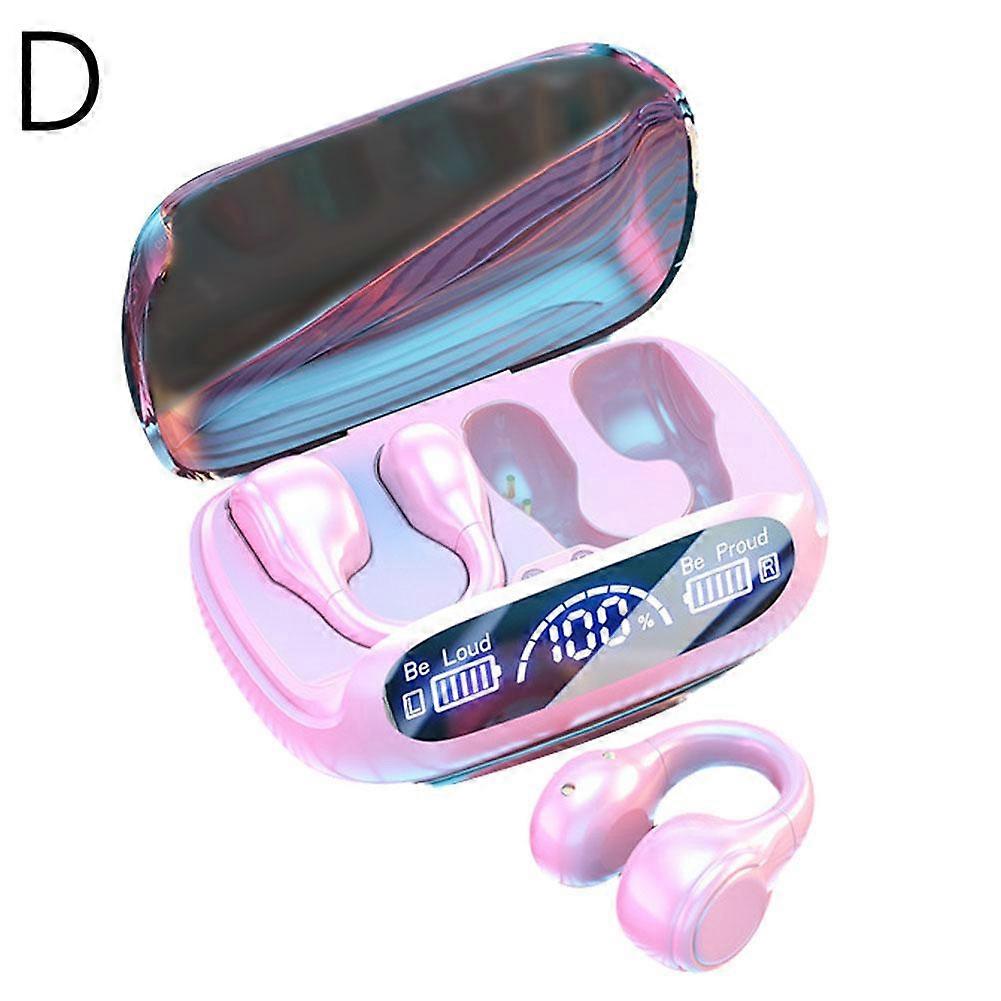 Open Ear Clip Bluetooth 5.3 Headphones with HIFI Sound Quality Comfortable Non In Ear Design Portable Charging Case Included