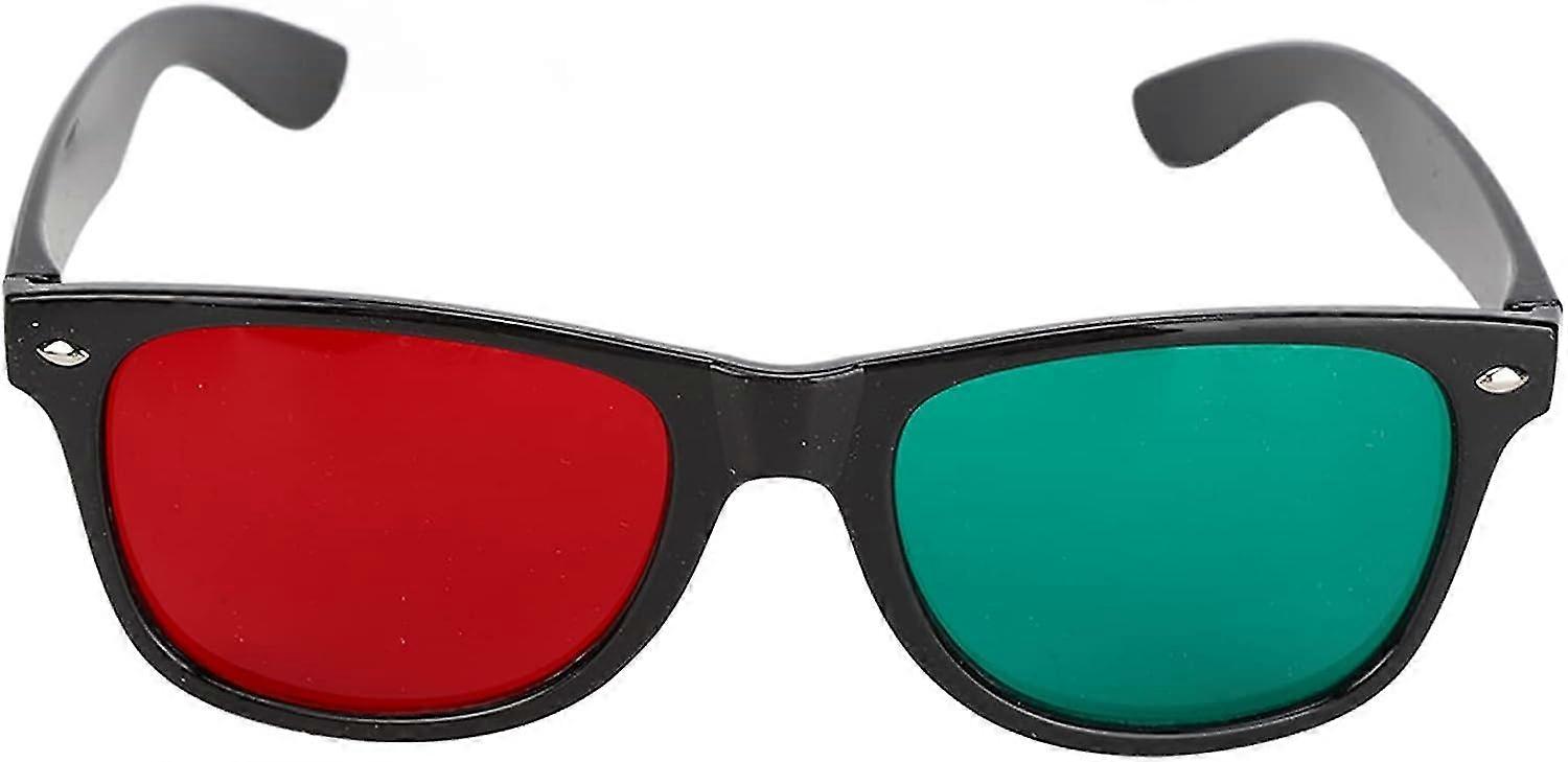 Red Green Glasses, Vision Training Eyeglasses for Amblyopia Exotropia - Can Adapt to 4 Hole Lamp Filter
