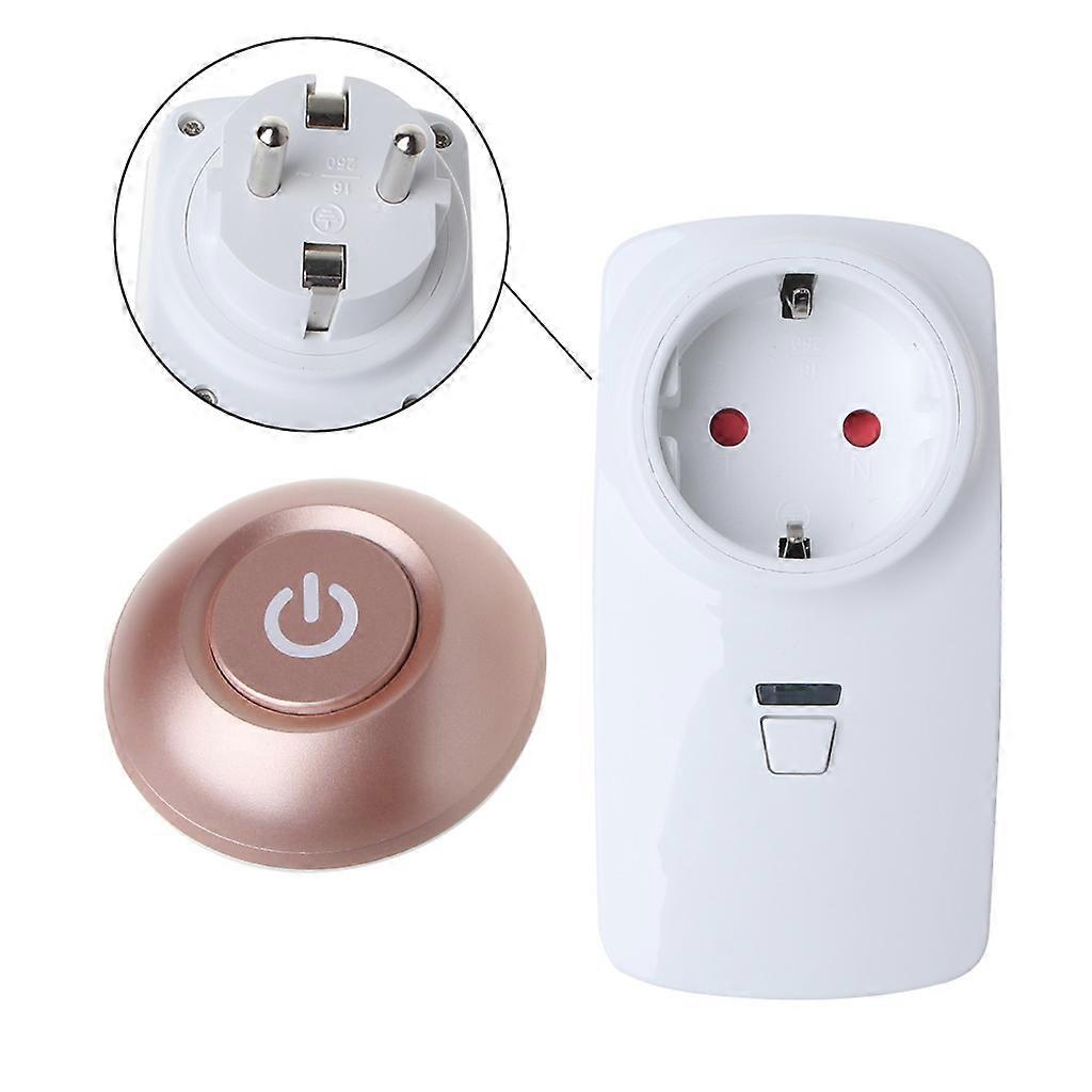 RF 433MHZ Wireless Switch Remote Control Self Powered Wall Socket with Sticker