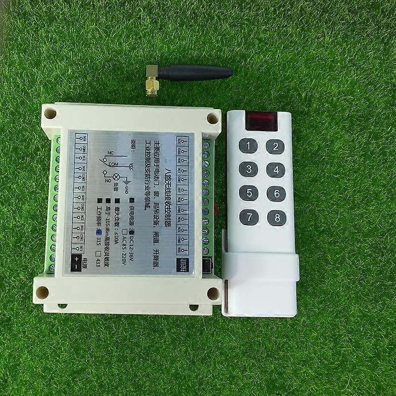 DC 12V 24V 36V 8 CH RF Wireless Remote Control Switch Remote Control System 8CH 10A Relay Receiver +8 Button Transmitter