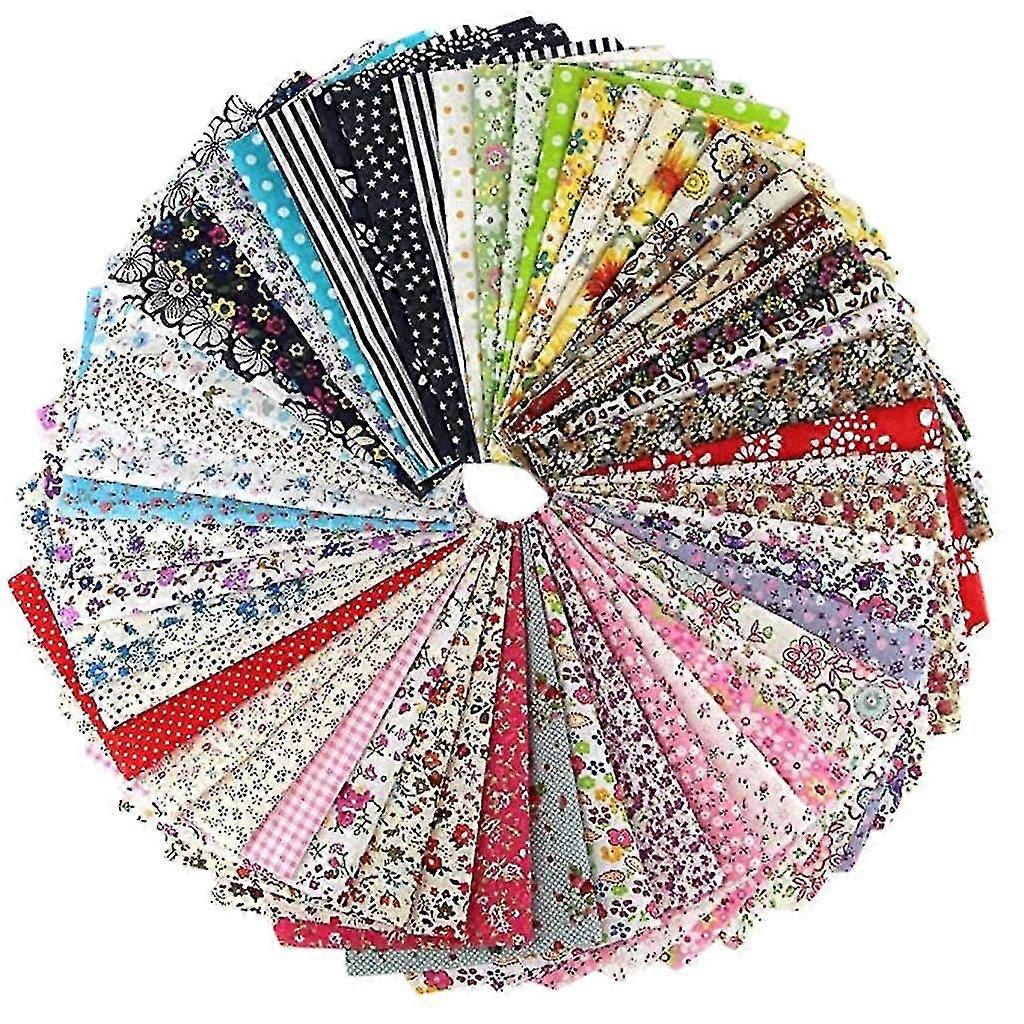 60pcs Baumwolle Craft Stoff Bundle Patchwork Quadrate Quilten Nähen Patchwork Diy