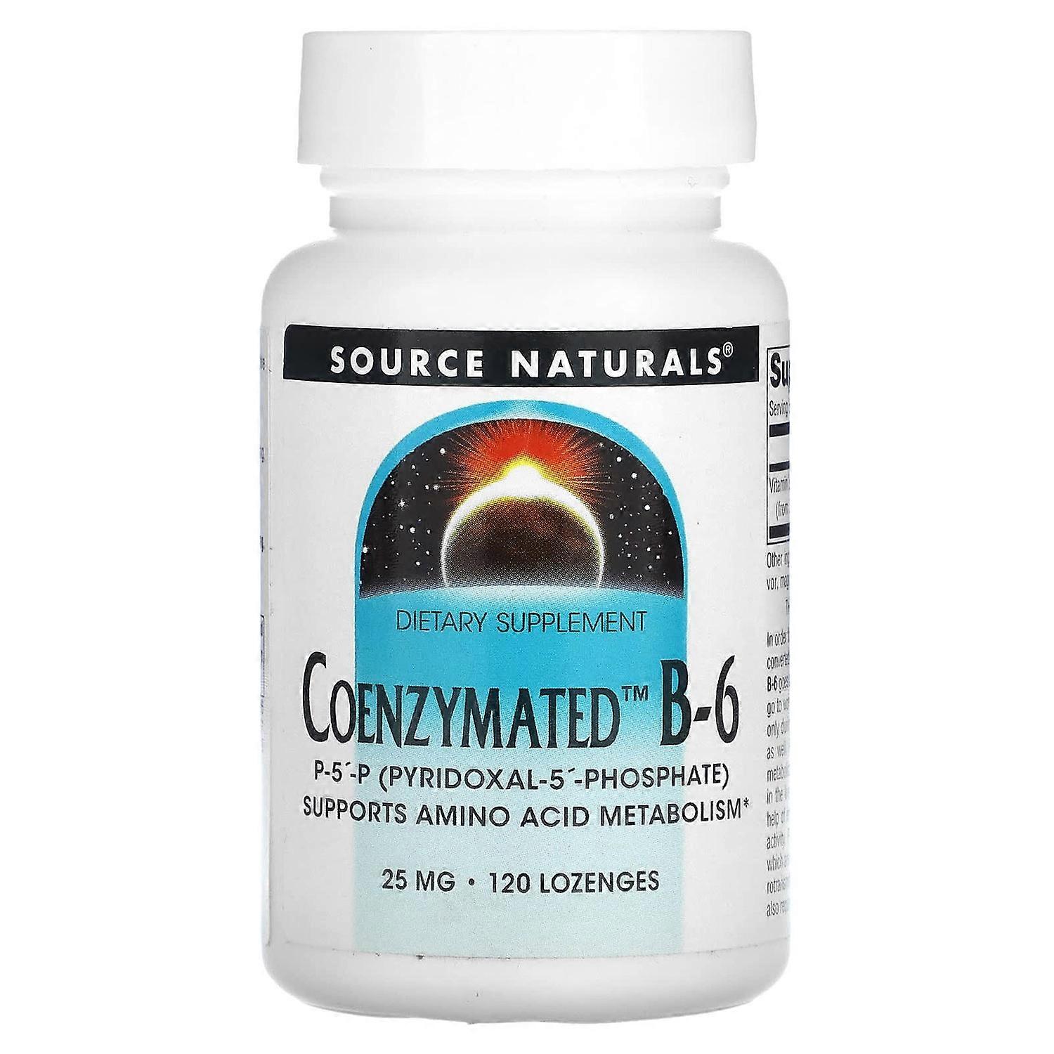 Source Naturals, Coenzymated B-6, 25 mg, 120 Lozenges