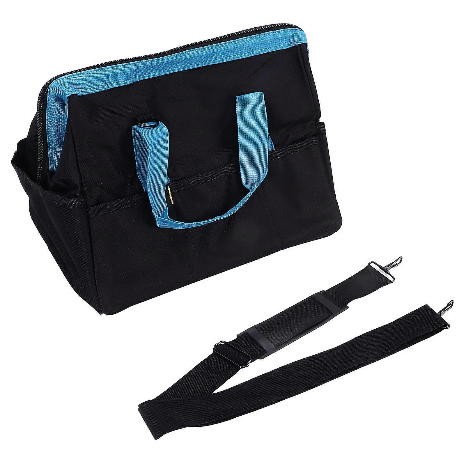Hand Tool Bag Wide Mouth Canvas Storage Packet with Shoulder Strap for Electrician Carpenters16in