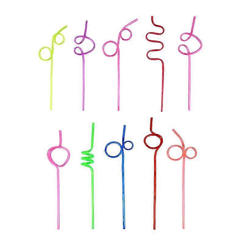60pcs pvc crazy loop straws crazy reusable drinking straws in assorted colors great for parties carnivals fun mixed color