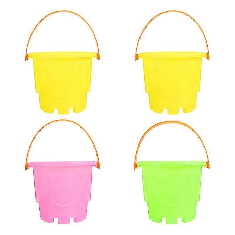 4pcs kids plastic beach bucket toys child sand bucket mini bucket toys