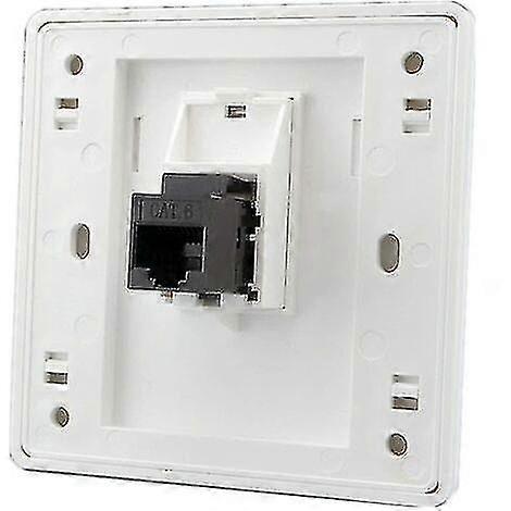 Kvinne til kvinne Cat6 Gigabit Dual Pass Network Wall Socket Rj45 Lan frontplate Internett rett strømuttak, 86x86mm 1pcs hy