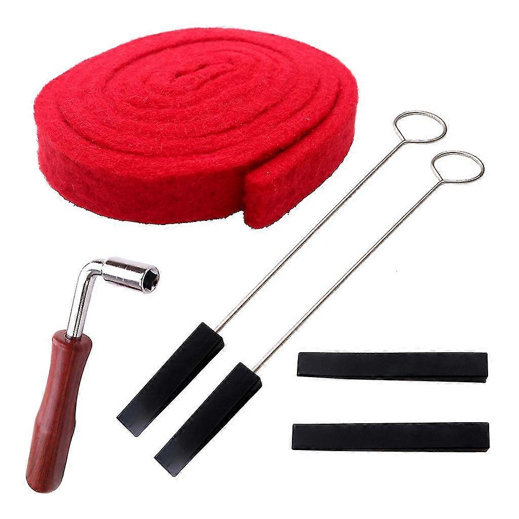Piano Diy Fixing Kit Tuning Wrench Hammer Temperament Strip Mute Set