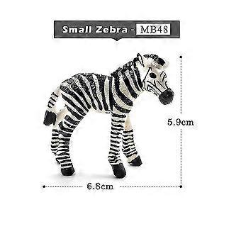 Ostruś Surykatka Okapi Łabędź Wilk Krokodyl Dziobak Świnia Zwierzęcy Model Figurka Figurka Home Decor Akcesoria Dekoracja Zabawki, mała Zebra