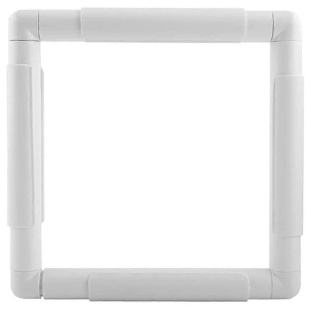Small Square Embroidery Hoop, 6 X 6 Inch Plastic Cross Frame Clip Hoops Craft Embroidery Snap Frame
