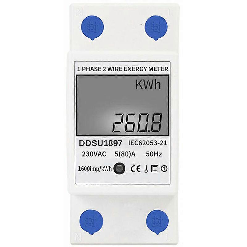 Digital Electricity Meter Single Phase DIN Rail Electricity Meter Single Phase Two Wire Multifunction Electricity Meter