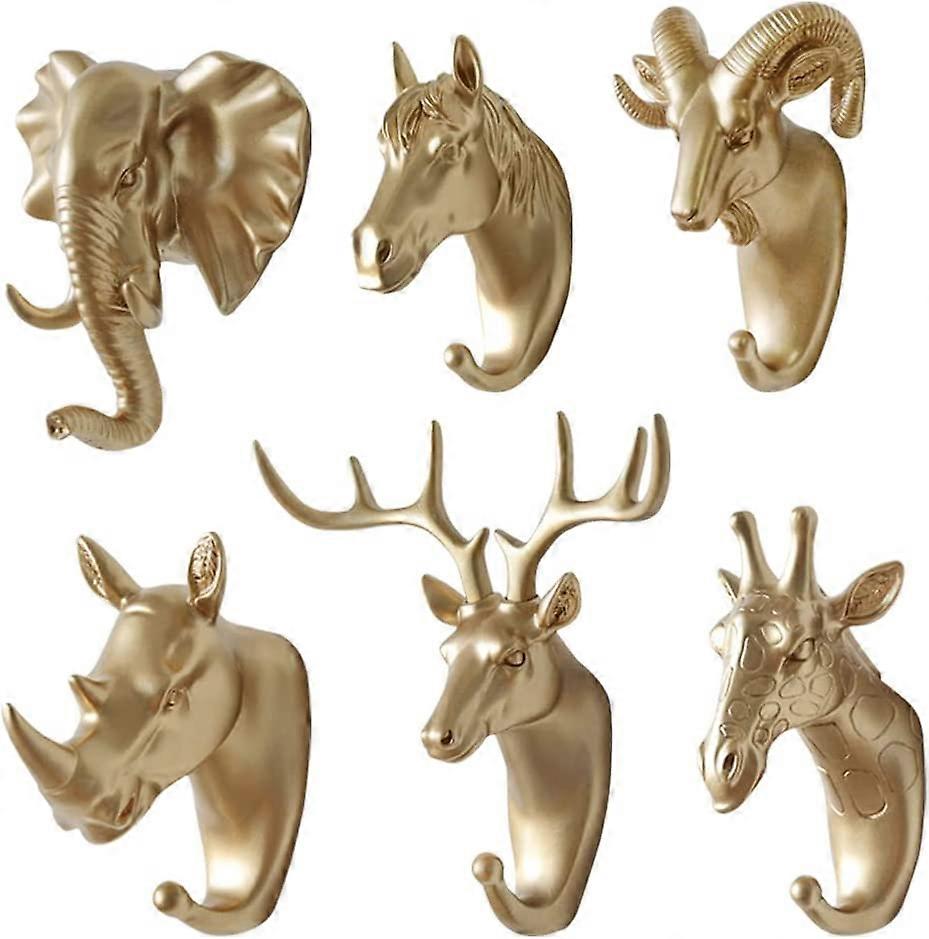 6 Pack Antlers Coat Hooks