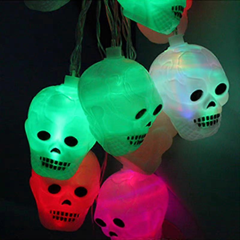 Halloween Spooky Skull LED String Lights Horror Festival Lamp Bulbs Party Home Garden Yard Patio Decoration