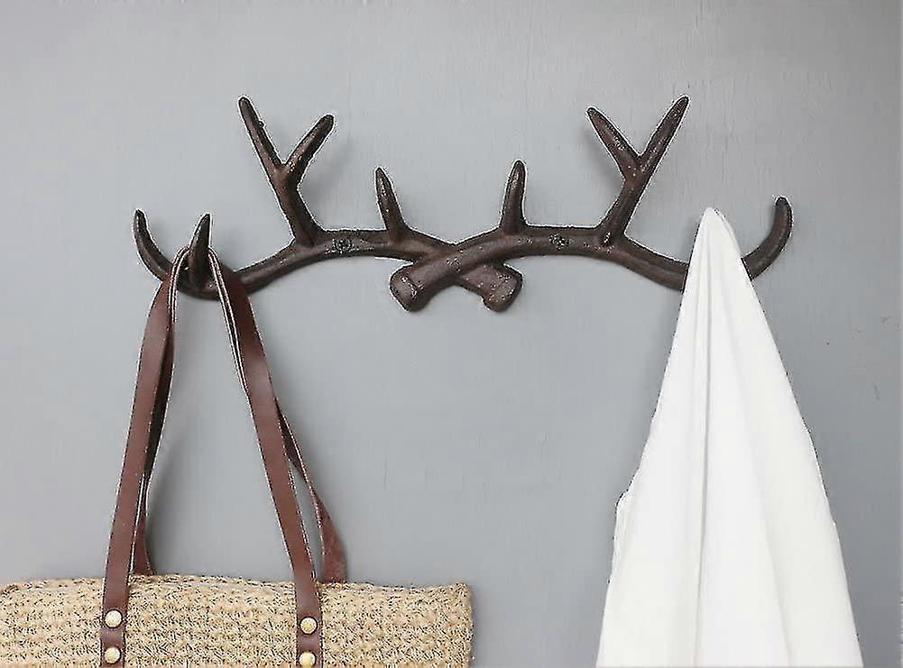 Towel Rack Antler Hat Rack Vintage Rustic Cast Iron Deer Antler