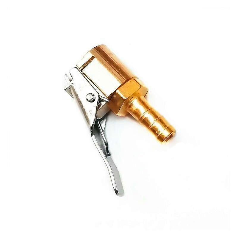 2 förpackningar koppardäck uppblåsning chuck bil lufttrycksmätare luftmunstycke däcktrycksmätare klämma luftmunstycke ventil uppblåsningsrör