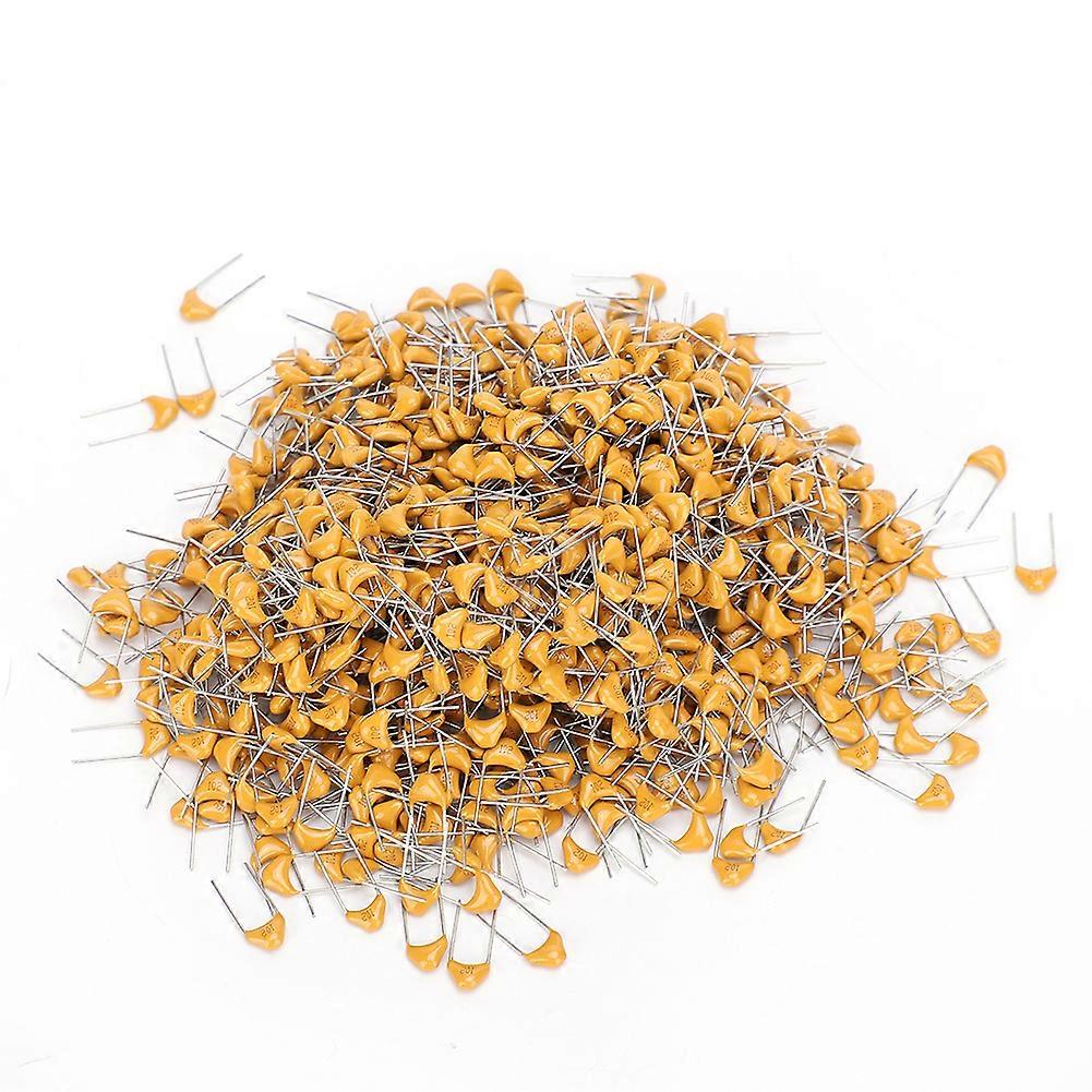 1000Pcs Monolithic Capacitor In?Line Ceramic 1000PF 5.08mm Lead Pitch DC50V 10% Deviation