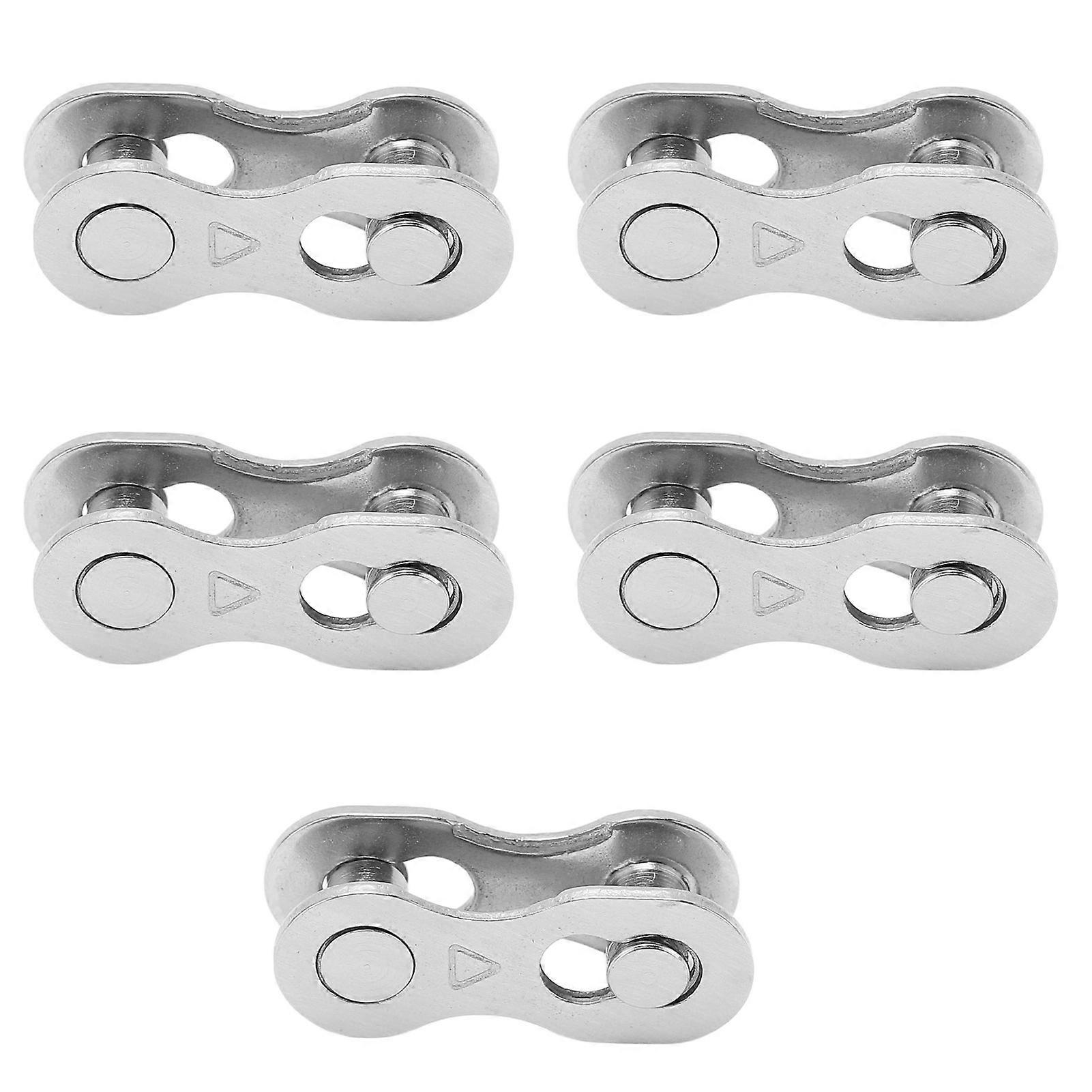 5pairs Bicycle Missing Link Rustproof Steel Quick Release Link Corrosion Resistant Easy Installation Bike Chain Link