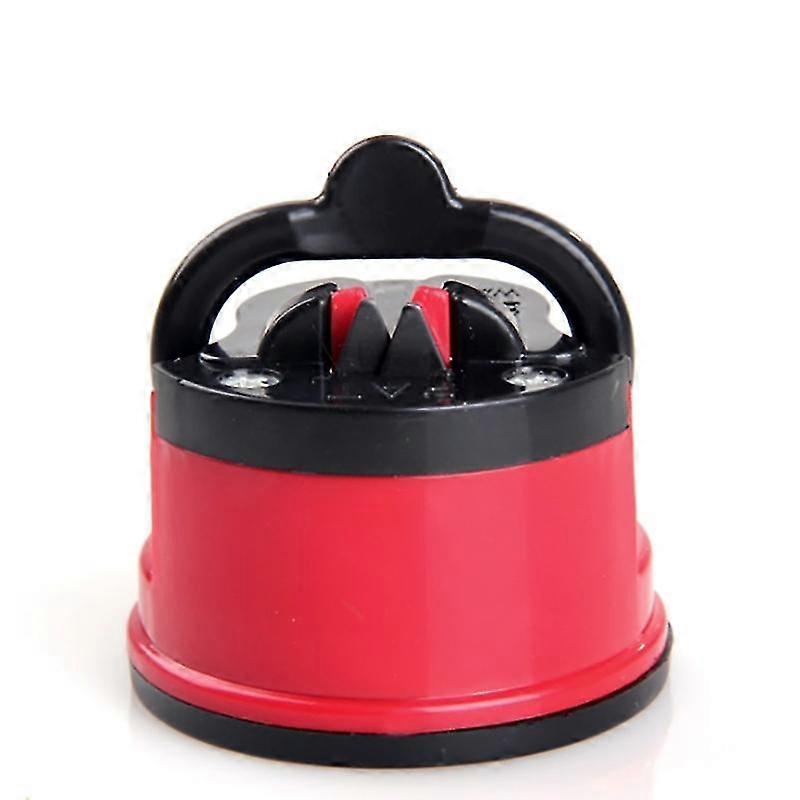 Mini Knife Sharpener With Suction Cup Tungsten Steel Kitchen Gadgets (2pcs-red)