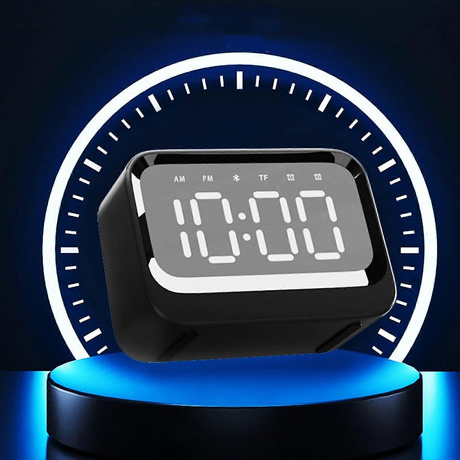 Alarm Clock Bluetooth High Sound Quality Super Volume Students Dormitory Wireless Small Speaker Electronic Bluetooth Speaker Multifunction Clock Alarm