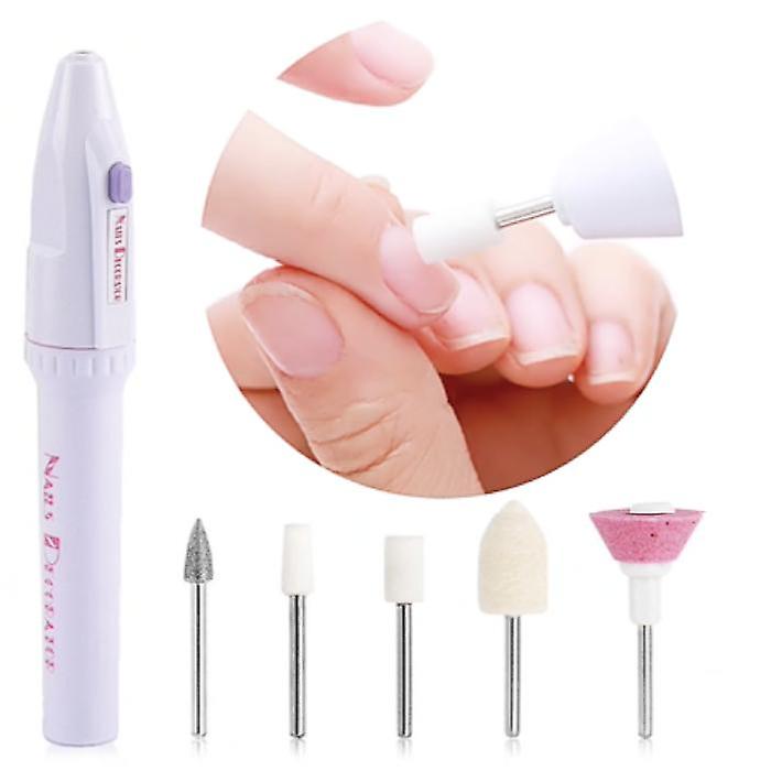 Nagelfil elektrisk - elfil - 5 bitsar ingår - Nail file drill 