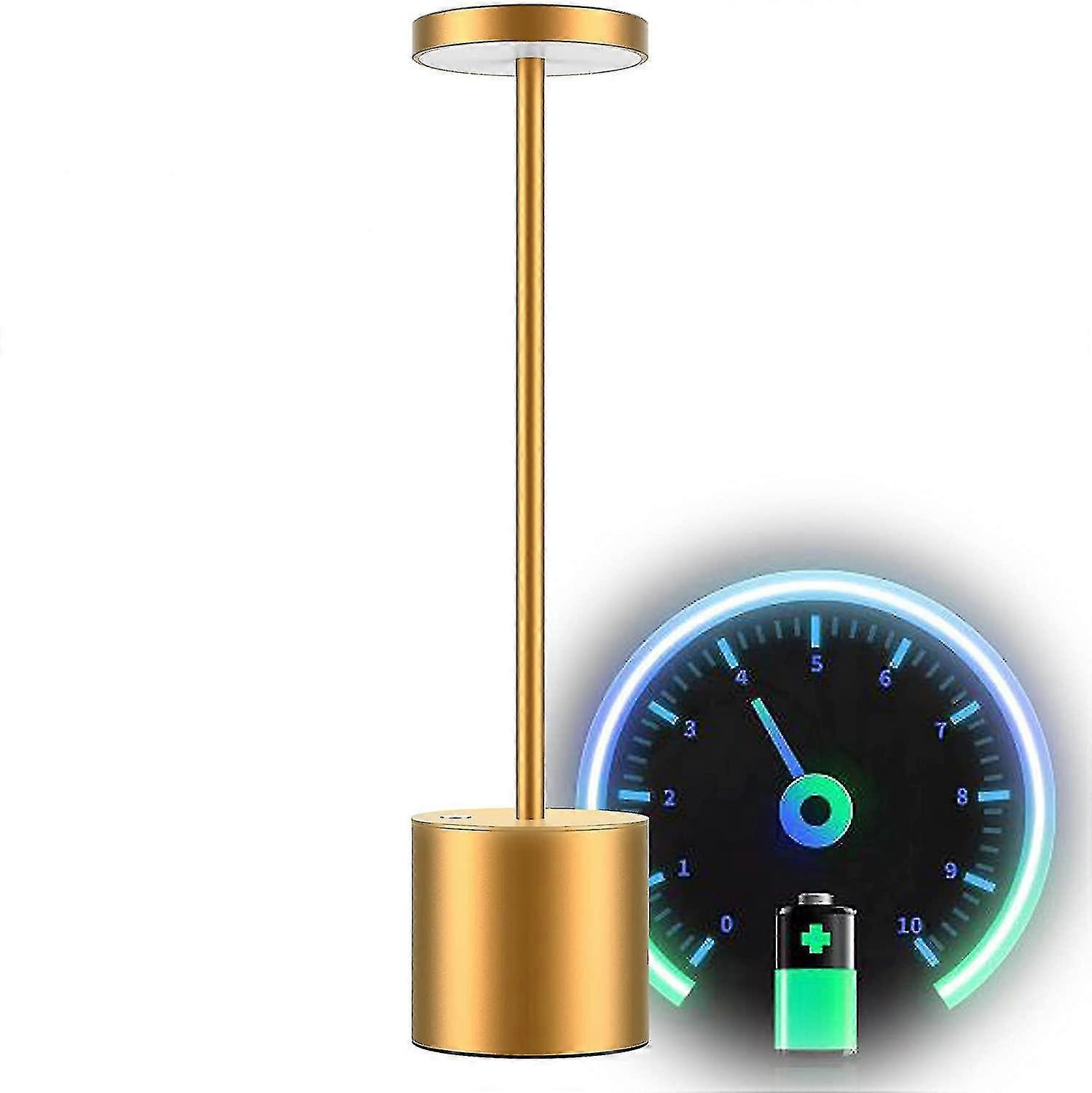 Cordless Table Lamp Usb Charging Bedside Lamp Gold