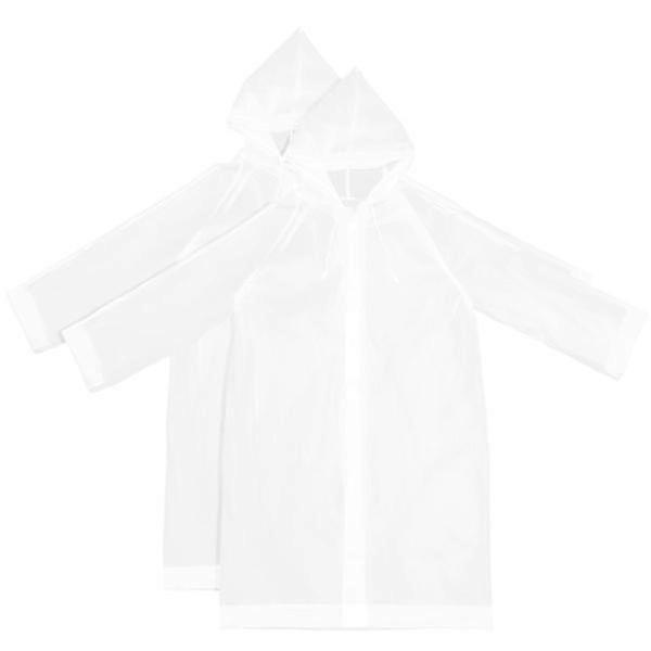 2pcs Reusable Rain Coats Convenient Rain Ponchos Portable Rain Capes Rain Supply