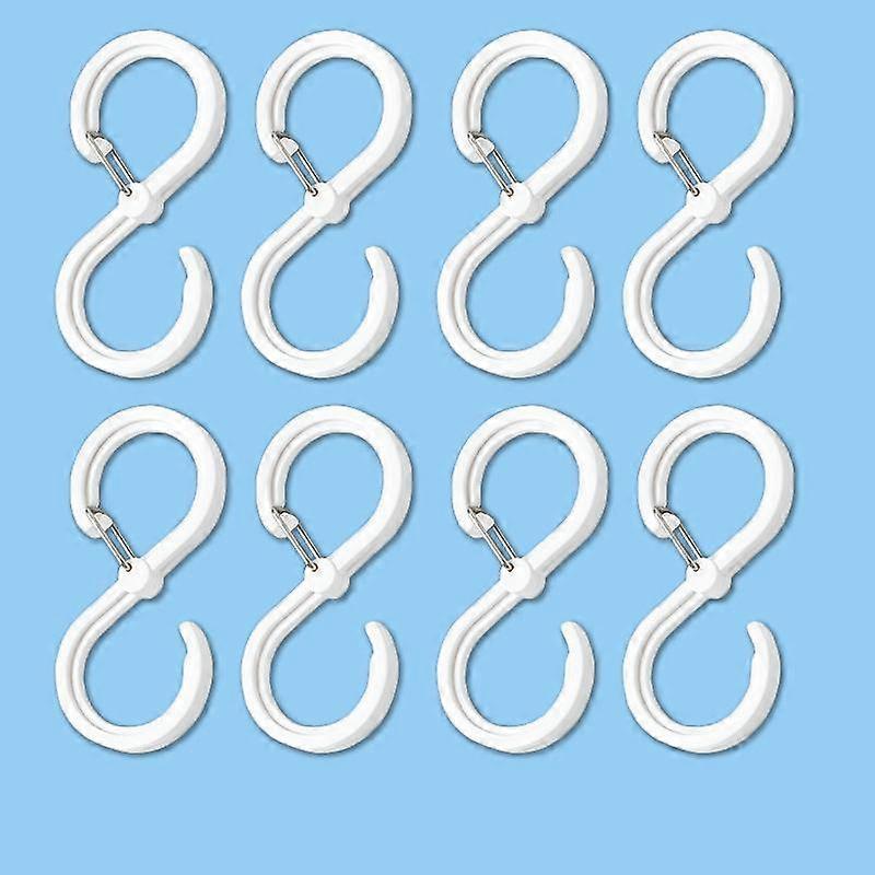 S hook creative    coat hook windproof buckle S hook hook sticky hook dormitory traceless hook kitchen plastic hookLarge white