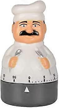 Kitchen Timer Cooking Timer Mechanical Timer 60 Minute Countdown Timer Chef Shaped Alarm Clock, Suitable for Children and the Elderly